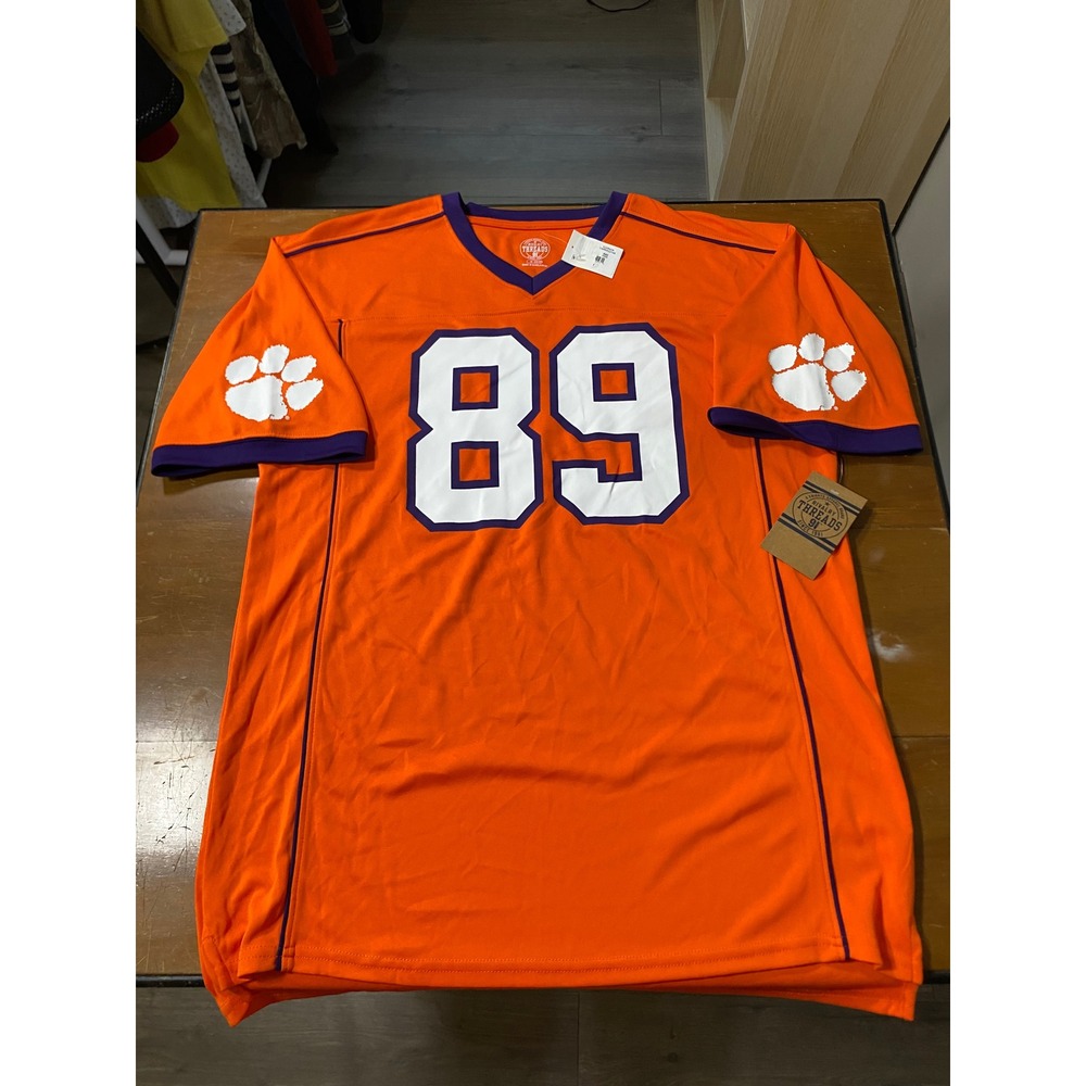 NWT Rivalry Threads Clemson Tigers Football Jersey Mens M Orange 89 Paw Print